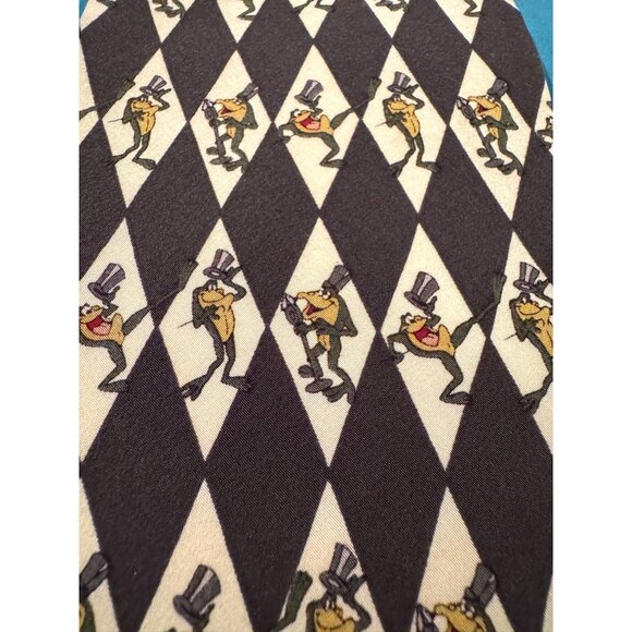 Rare 1995 Warner Bros. Michigan J. Frog Tie – 100% Silk Looney Tunes Vintage Col - Picture 6 of 6